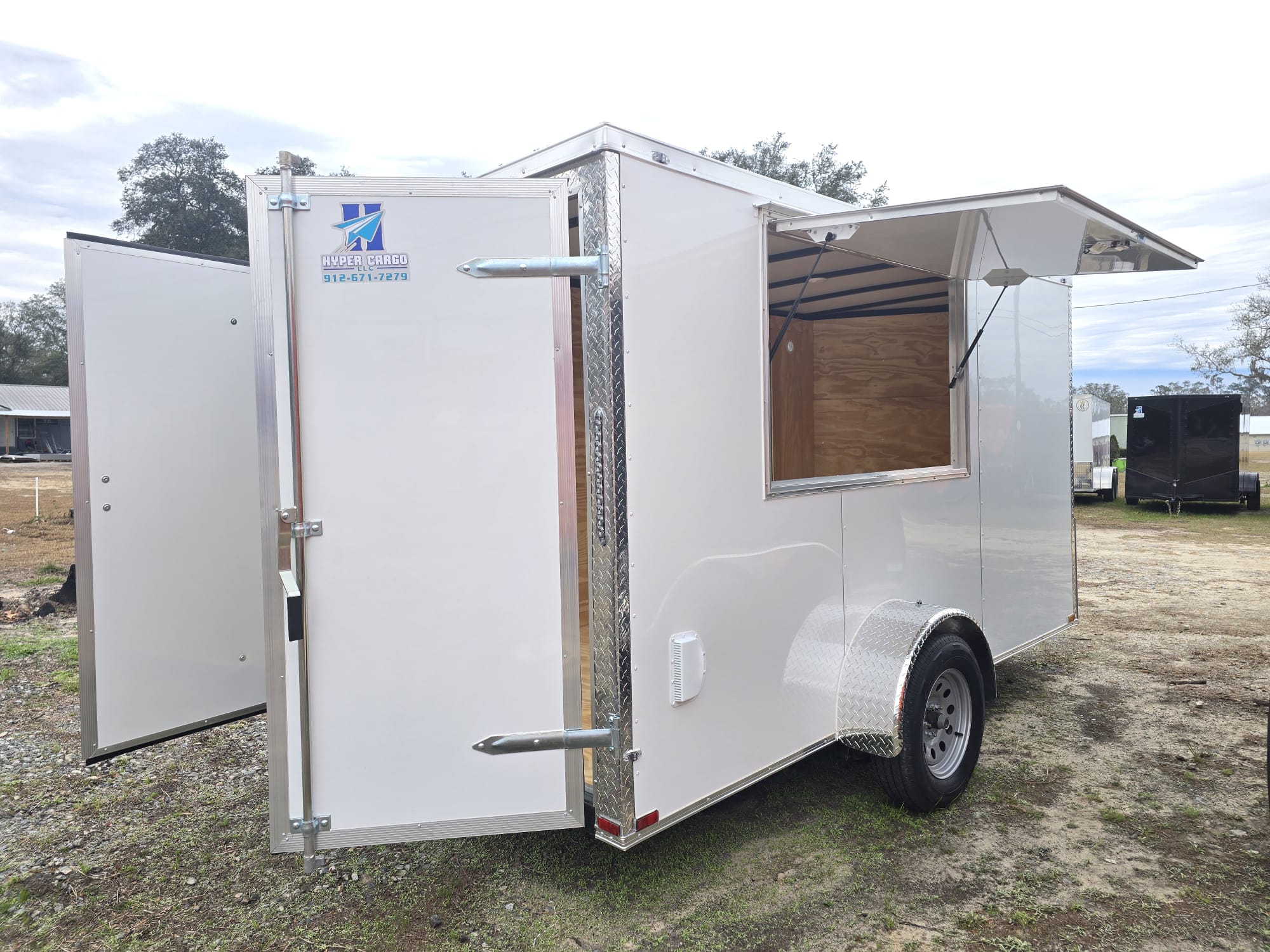 6x12 SA White Concession Trailer